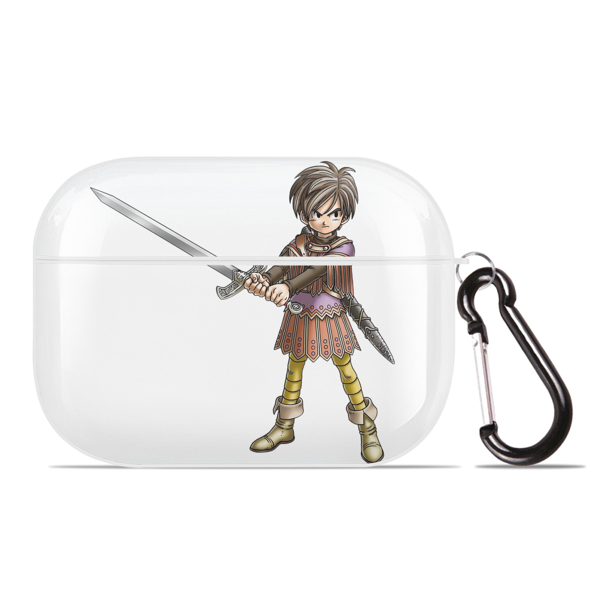 （画像用） ドラゴンクエスト Doragon Kuesuto Dragon Quest 【AirPods Pro用】ハードシェル保護ケース 耐衝撃・防指紋・カラビナ付き商品仕様