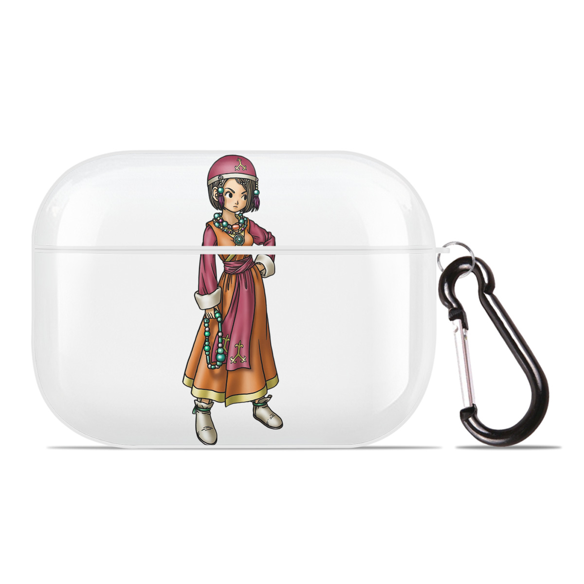 （画像用） ドラゴンクエスト Doragon Kuesuto Dragon Quest 【AirPods Pro用】ハードシェル保護ケース 耐衝撃・防指紋・カラビナ付き商品仕様
