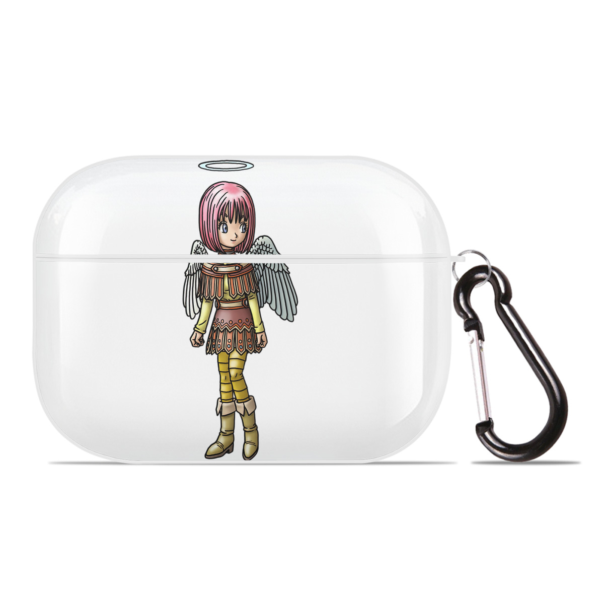 （画像用） ドラゴンクエスト Doragon Kuesuto Dragon Quest 【AirPods Pro用】ハードシェル保護ケース 耐衝撃・防指紋・カラビナ付き商品仕様