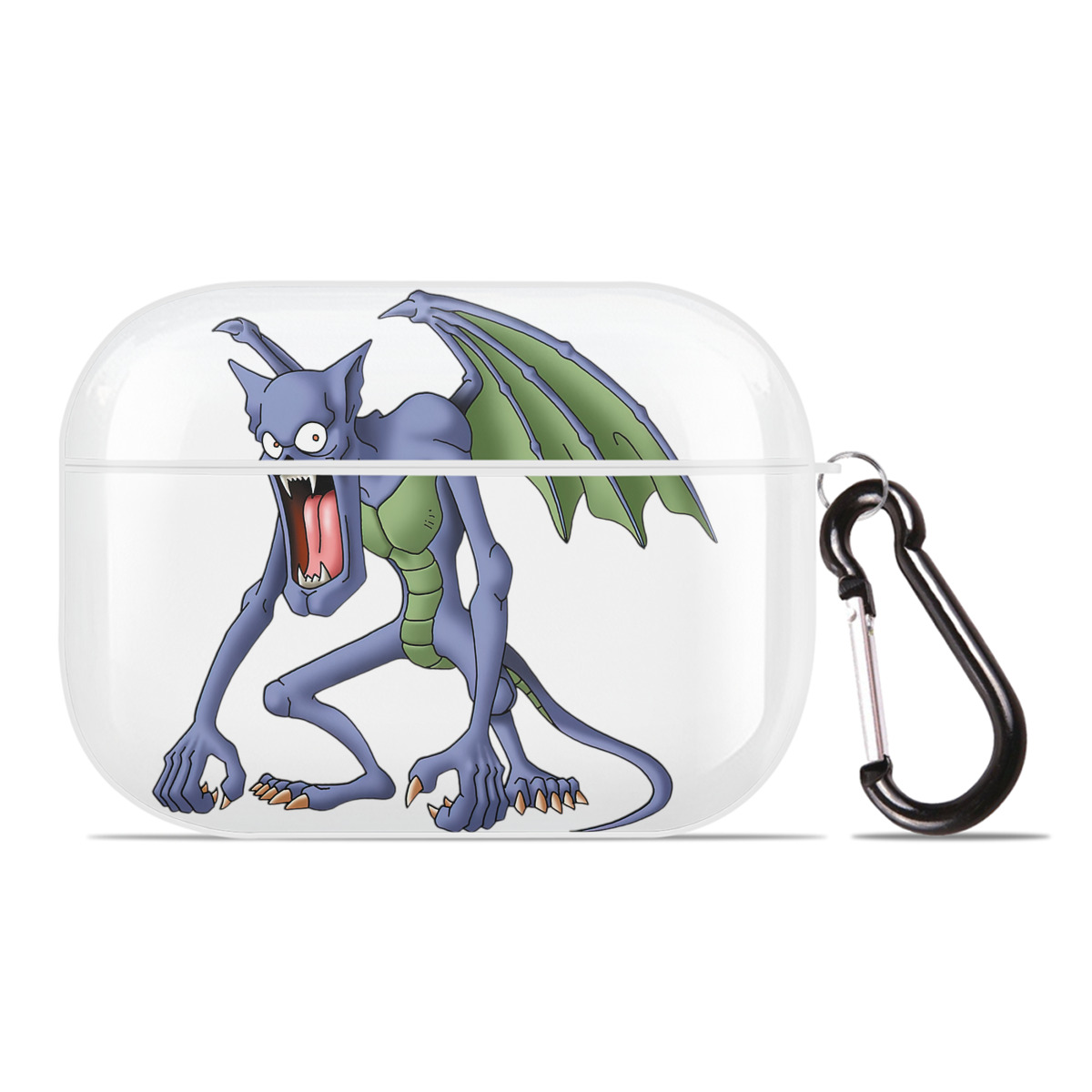 （画像用） ドラゴンクエスト Doragon Kuesuto Dragon Quest 【AirPods Pro用】ハードシェル保護ケース 耐衝撃・防指紋・カラビナ付き商品仕様