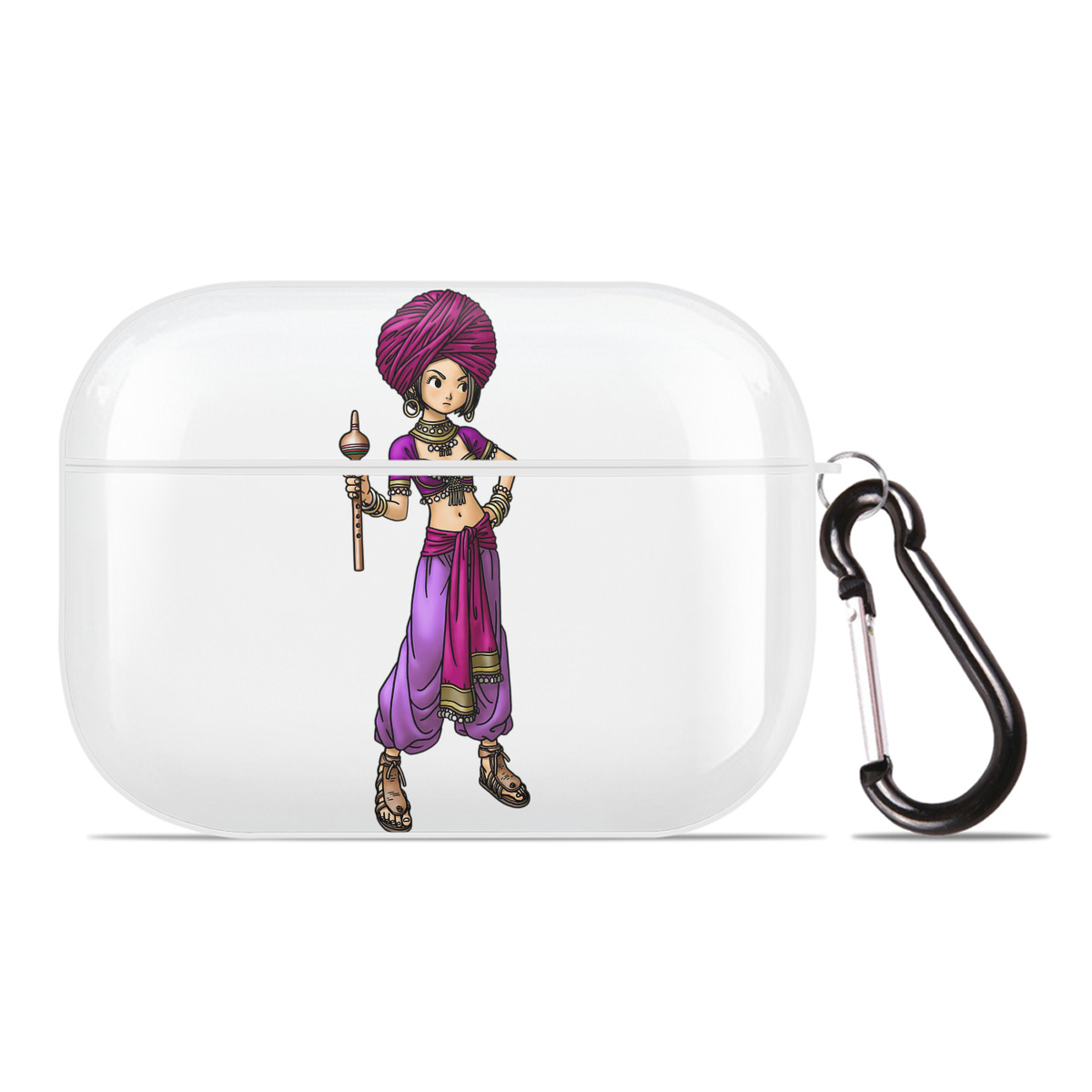 （画像用） ドラゴンクエスト Doragon Kuesuto Dragon Quest 【AirPods Pro用】ハードシェル保護ケース 耐衝撃・防指紋・カラビナ付き商品仕様