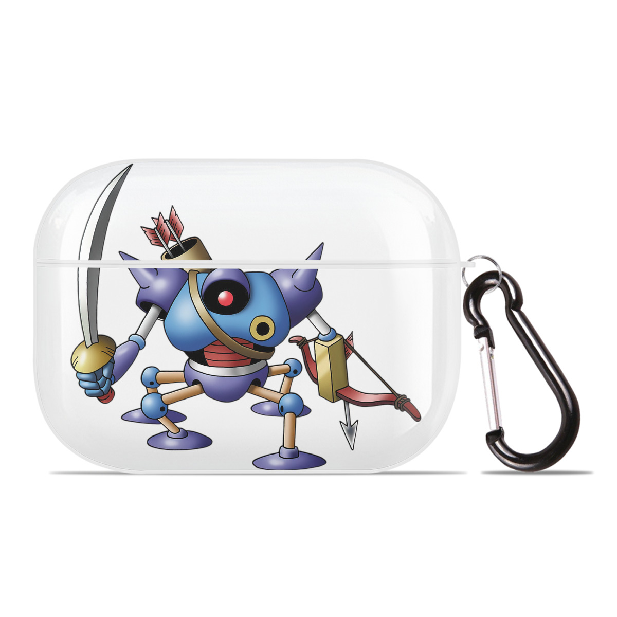 （画像用） ドラゴンクエスト Doragon Kuesuto Dragon Quest 【AirPods Pro用】ハードシェル保護ケース 耐衝撃・防指紋・カラビナ付き商品仕様