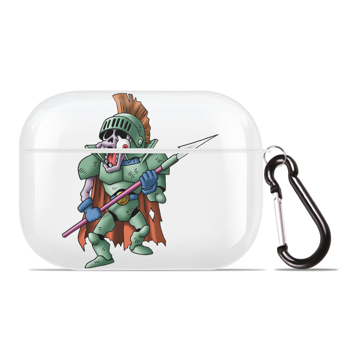（画像用） ドラゴンクエスト Doragon Kuesuto Dragon Quest 【AirPods Pro用】ハードシェル保護ケース 耐衝撃・防指紋・カラビナ付き商品仕様