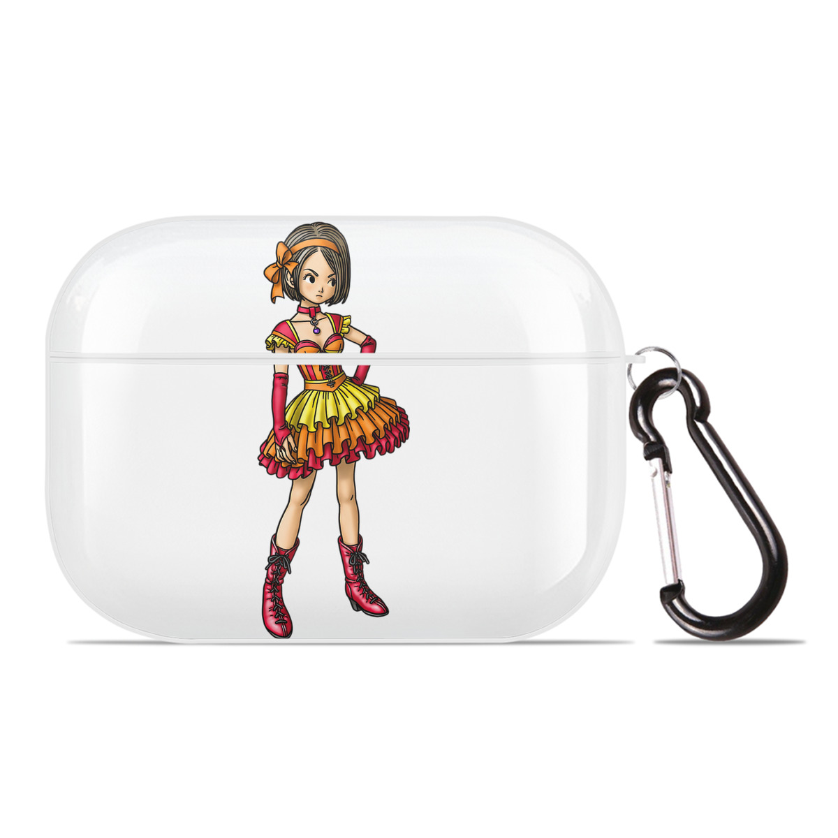 （画像用） ドラゴンクエスト Doragon Kuesuto Dragon Quest 【AirPods Pro用】ハードシェル保護ケース 耐衝撃・防指紋・カラビナ付き商品仕様