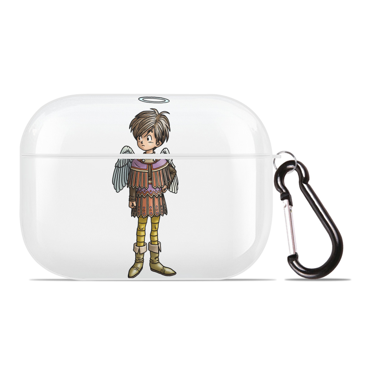 （画像用） ドラゴンクエスト Doragon Kuesuto Dragon Quest 【AirPods Pro用】ハードシェル保護ケース 耐衝撃・防指紋・カラビナ付き商品仕様