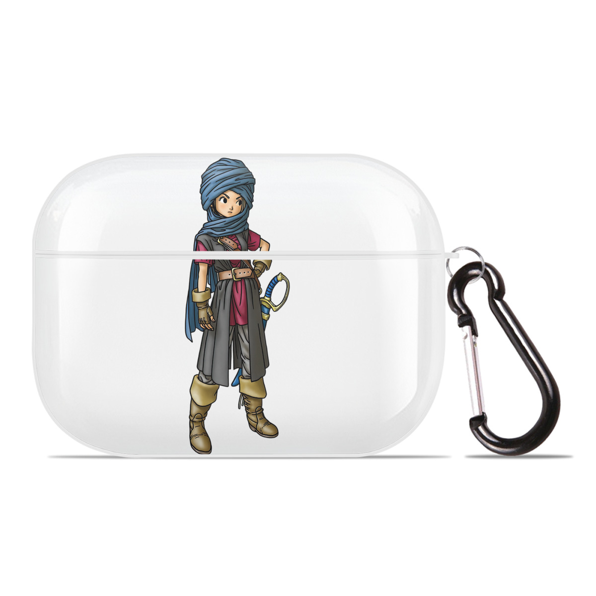 （画像用） ドラゴンクエスト Doragon Kuesuto Dragon Quest 【AirPods Pro用】ハードシェル保護ケース 耐衝撃・防指紋・カラビナ付き商品仕様