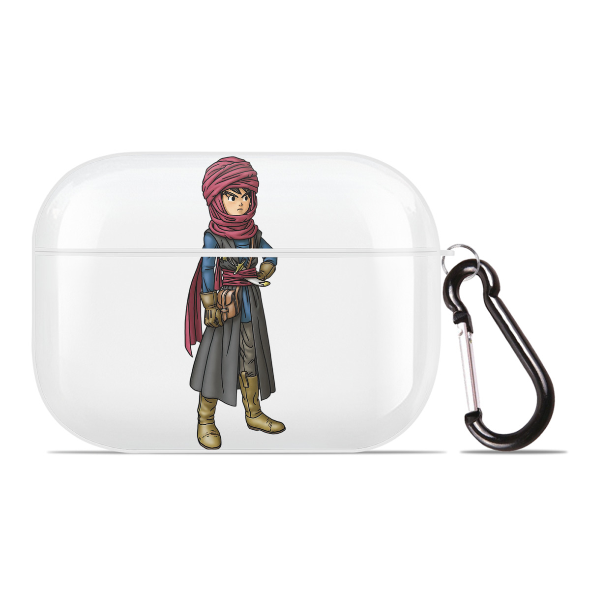（画像用） ドラゴンクエスト Doragon Kuesuto Dragon Quest 【AirPods Pro用】ハードシェル保護ケース 耐衝撃・防指紋・カラビナ付き商品仕様