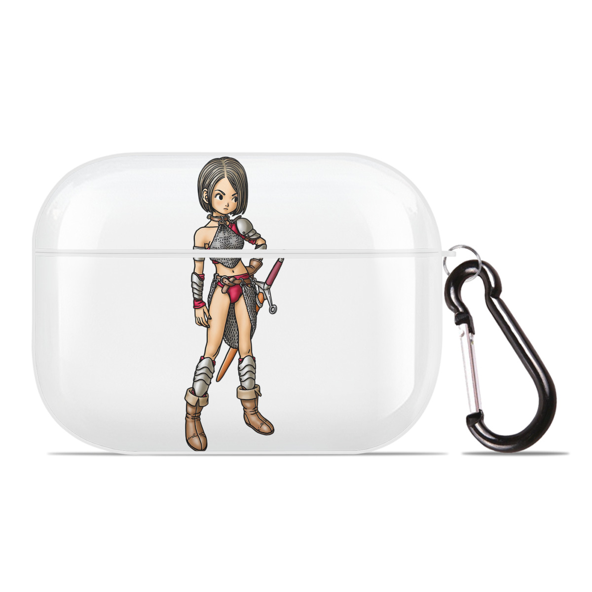 （画像用） ドラゴンクエスト Doragon Kuesuto Dragon Quest 【AirPods Pro用】ハードシェル保護ケース 耐衝撃・防指紋・カラビナ付き商品仕様