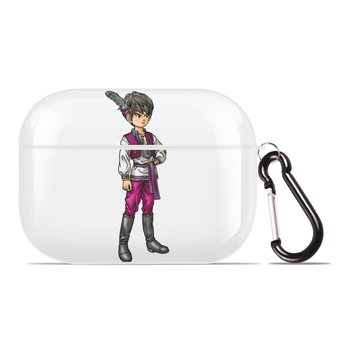 （画像用） ドラゴンクエスト Doragon Kuesuto Dragon Quest 【AirPods Pro用】ハードシェル保護ケース 耐衝撃・防指紋・カラビナ付き商品仕様
