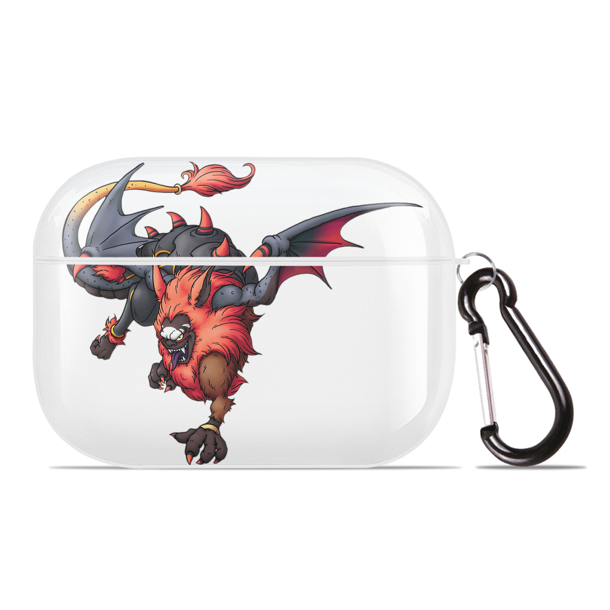 （画像用） ドラゴンクエスト Doragon Kuesuto Dragon Quest 【AirPods Pro用】ハードシェル保護ケース 耐衝撃・防指紋・カラビナ付き商品仕様