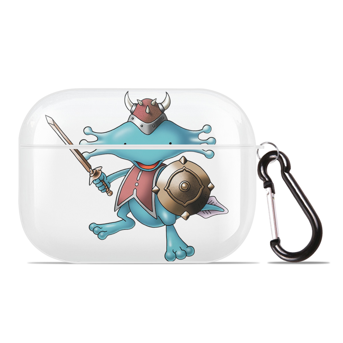 （画像用） ドラゴンクエスト Doragon Kuesuto Dragon Quest 【AirPods Pro用】ハードシェル保護ケース 耐衝撃・防指紋・カラビナ付き商品仕様
