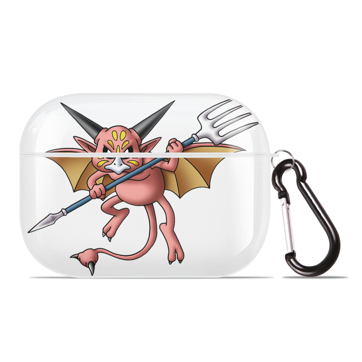（画像用） ドラゴンクエスト Doragon Kuesuto Dragon Quest 【AirPods Pro用】ハードシェル保護ケース 耐衝撃・防指紋・カラビナ付き商品仕様