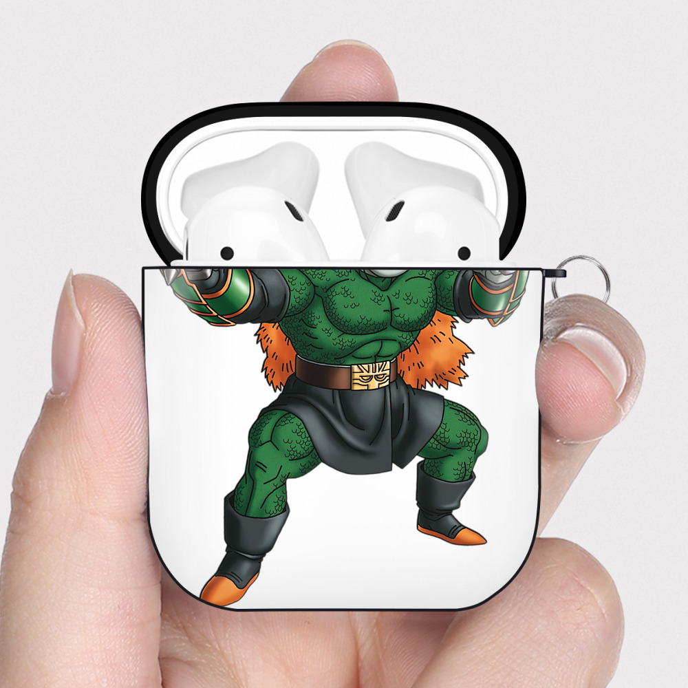 （画像用） ドラゴンクエスト Doragon Kuesuto Dragon Quest AirPods 第2世代保護ケース ハードシェル ブラック 耐衝撃・防指紋・カラビナ付き