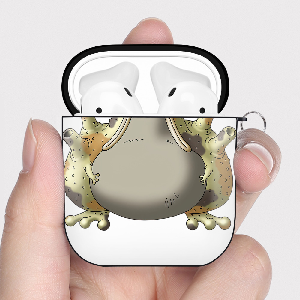 （画像用） ドラゴンクエスト Doragon Kuesuto Dragon Quest AirPods 第2世代保護ケース ハードシェル ブラック 耐衝撃・防指紋・カラビナ付き