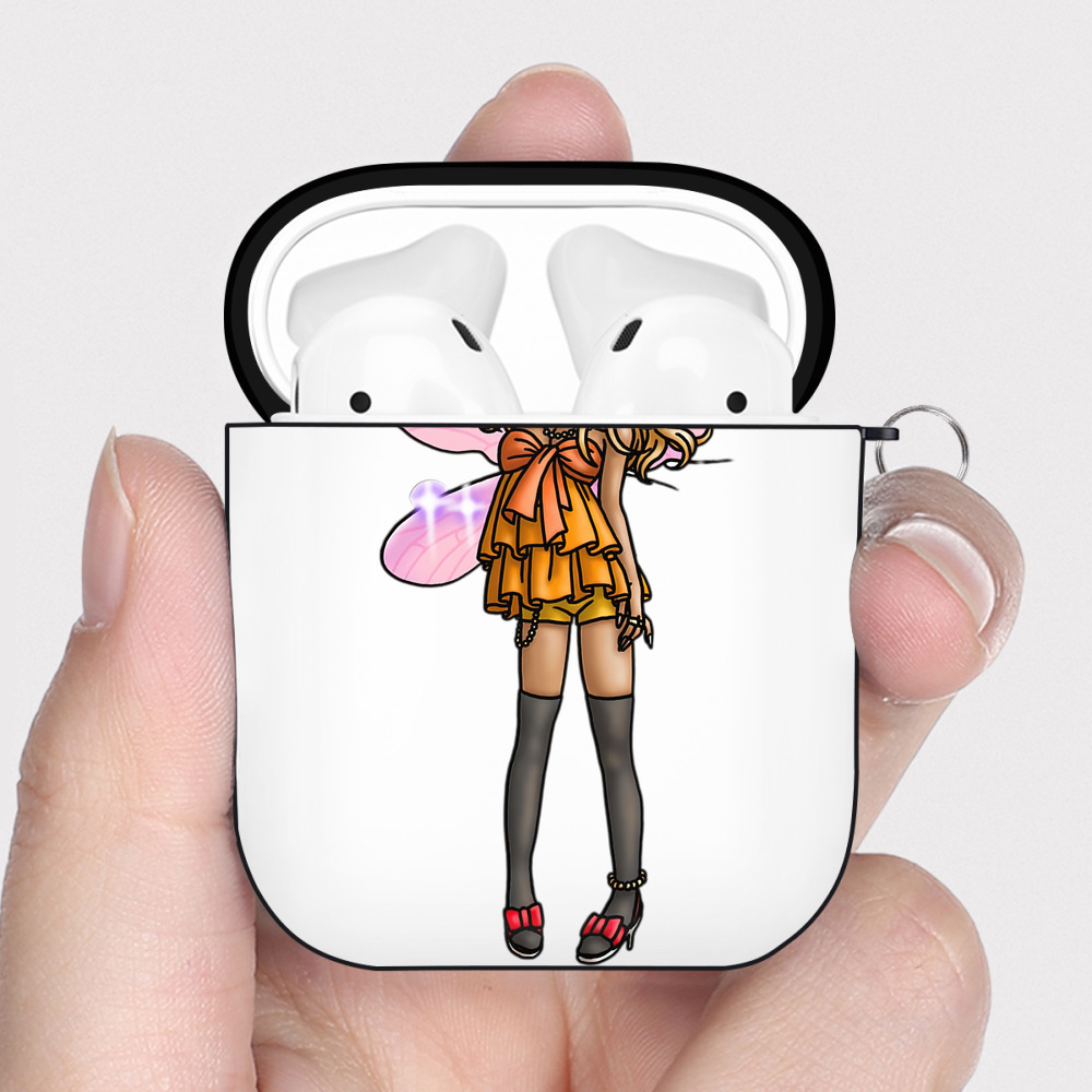 （画像用） ドラゴンクエスト Doragon Kuesuto Dragon Quest AirPods 第2世代保護ケース ハードシェル ブラック 耐衝撃・防指紋・カラビナ付き