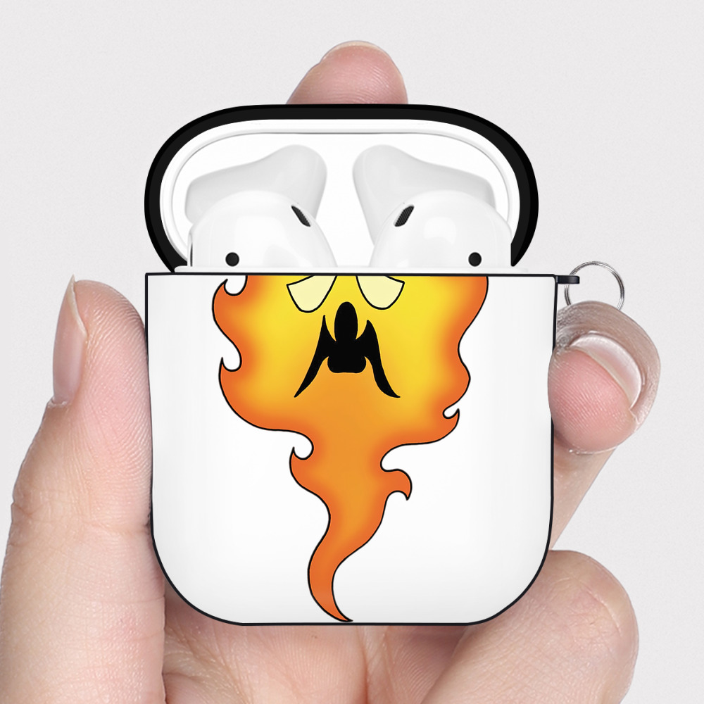 （画像用） ドラゴンクエスト Doragon Kuesuto Dragon Quest AirPods 第2世代保護ケース ハードシェル ブラック 耐衝撃・防指紋・カラビナ付き