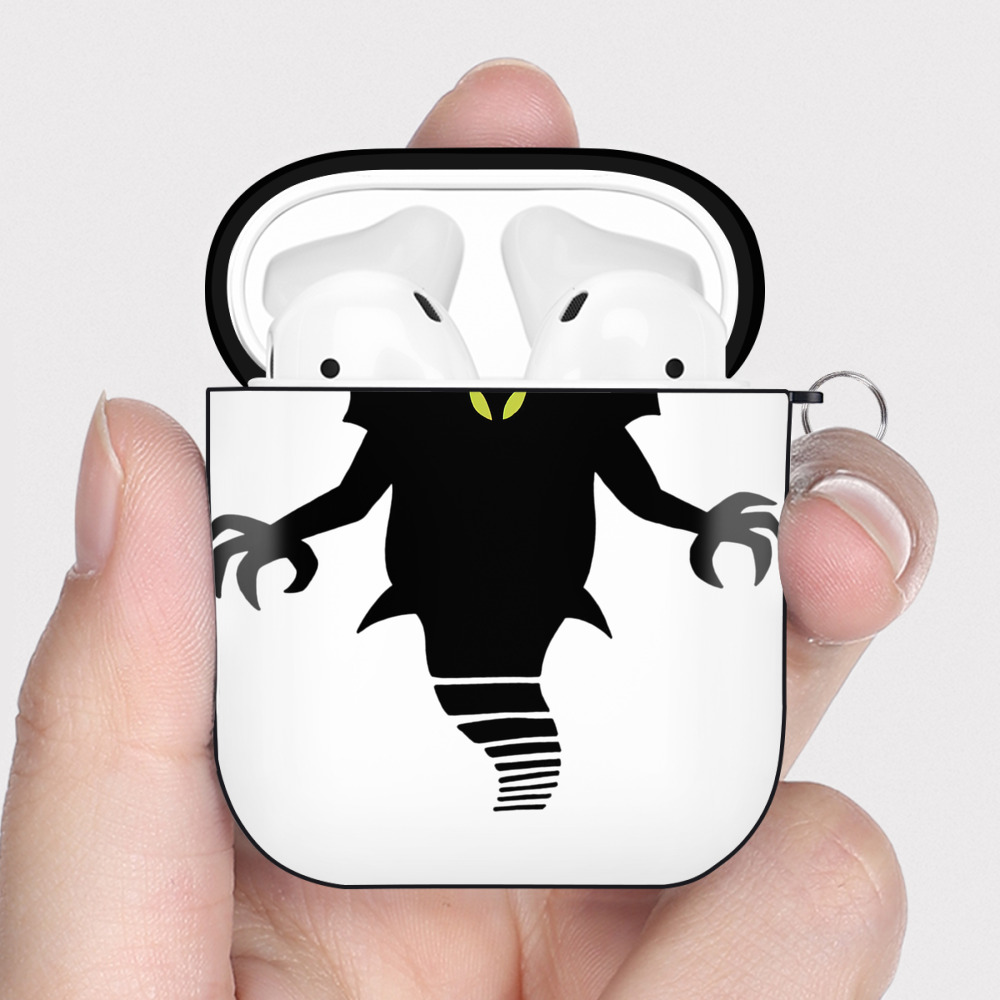 （画像用） ドラゴンクエスト Doragon Kuesuto Dragon Quest AirPods 第2世代保護ケース ハードシェル ブラック 耐衝撃・防指紋・カラビナ付き