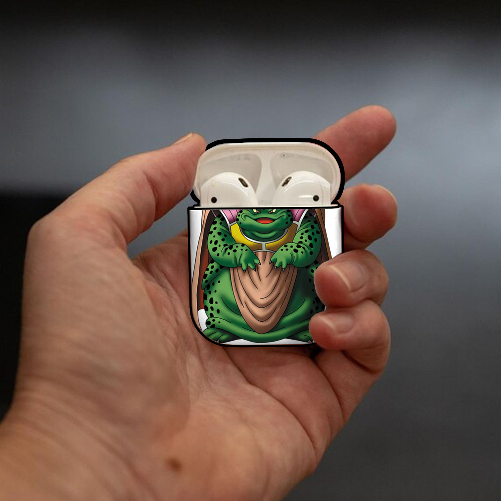 ドラゴンクエスト Doragon Kuesuto Dragon Quest AirPods 第2世代保護ケース ハードシェル ブラック 耐衝撃・防指紋・カラビナ付き