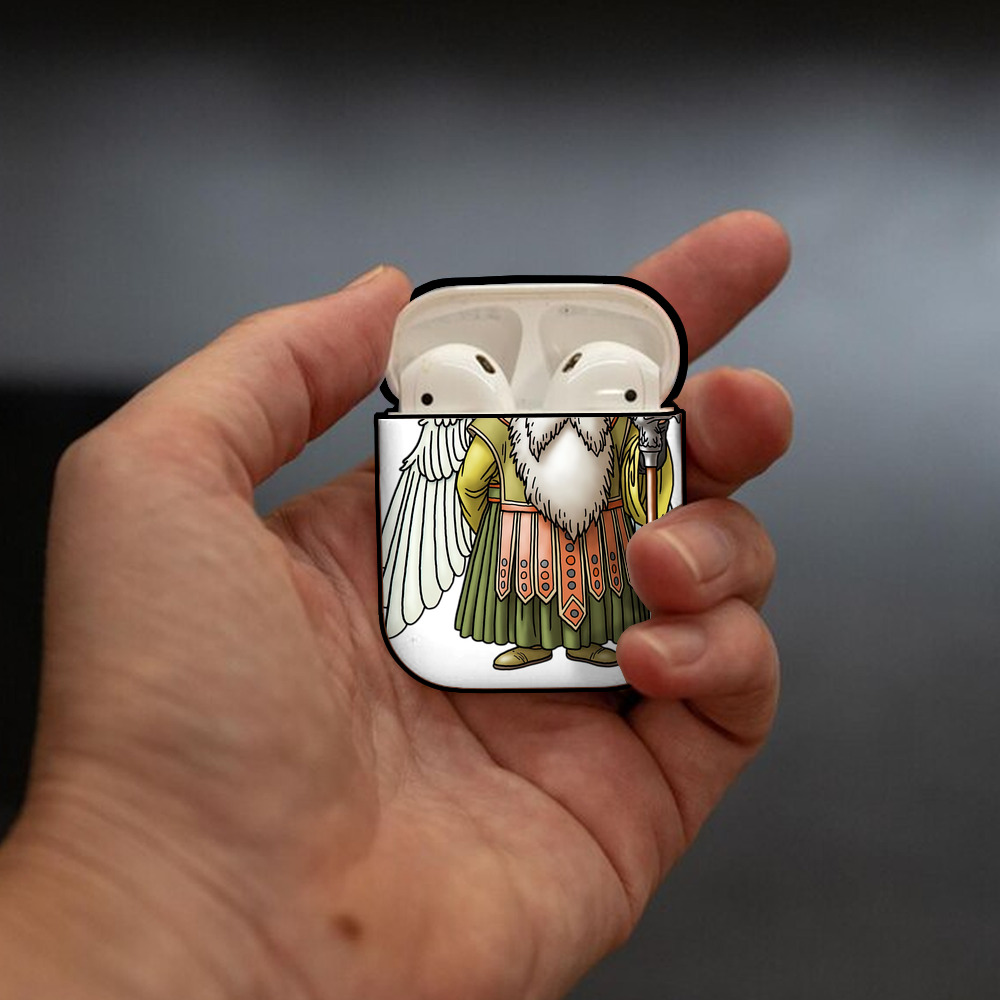 ドラゴンクエスト Doragon Kuesuto Dragon Quest AirPods 第2世代保護ケース ハードシェル ブラック 耐衝撃・防指紋・カラビナ付き