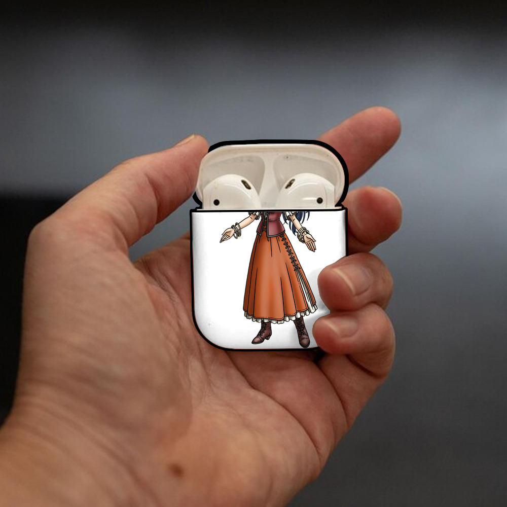 ドラゴンクエスト Doragon Kuesuto Dragon Quest AirPods 第2世代保護ケース ハードシェル ブラック 耐衝撃・防指紋・カラビナ付き