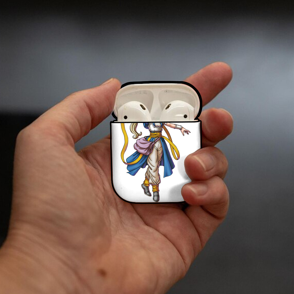 ドラゴンクエスト Doragon Kuesuto Dragon Quest AirPods 第2世代保護ケース ハードシェル ブラック 耐衝撃・防指紋・カラビナ付き