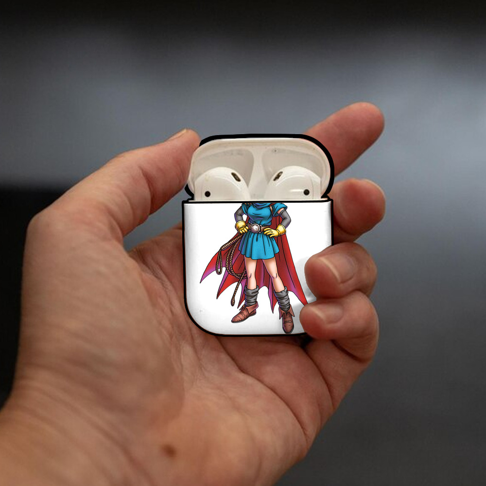ドラゴンクエスト Doragon Kuesuto Dragon Quest AirPods 第2世代保護ケース ハードシェル ブラック 耐衝撃・防指紋・カラビナ付き