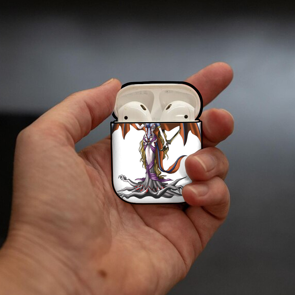 ドラゴンクエスト Doragon Kuesuto Dragon Quest AirPods 第2世代保護ケース ハードシェル ブラック 耐衝撃・防指紋・カラビナ付き