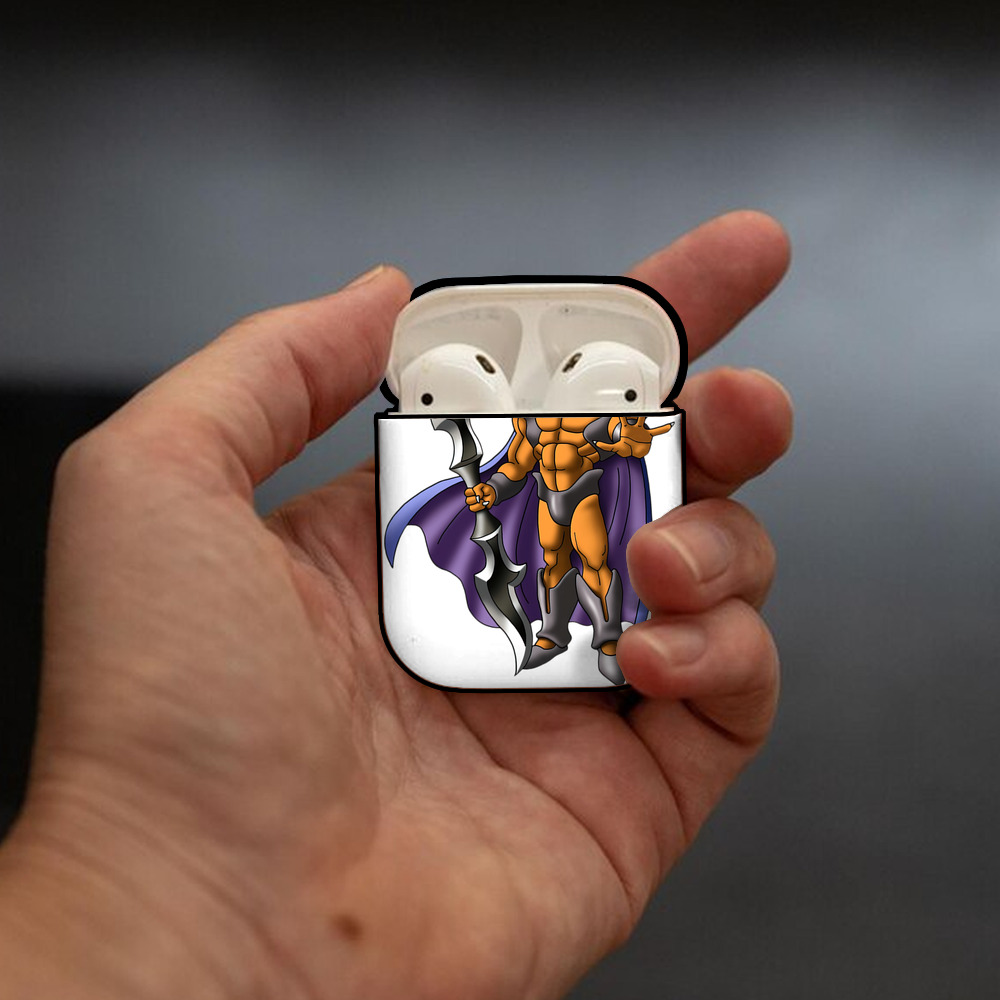 ドラゴンクエスト Doragon Kuesuto Dragon Quest AirPods 第2世代保護ケース ハードシェル ブラック 耐衝撃・防指紋・カラビナ付き