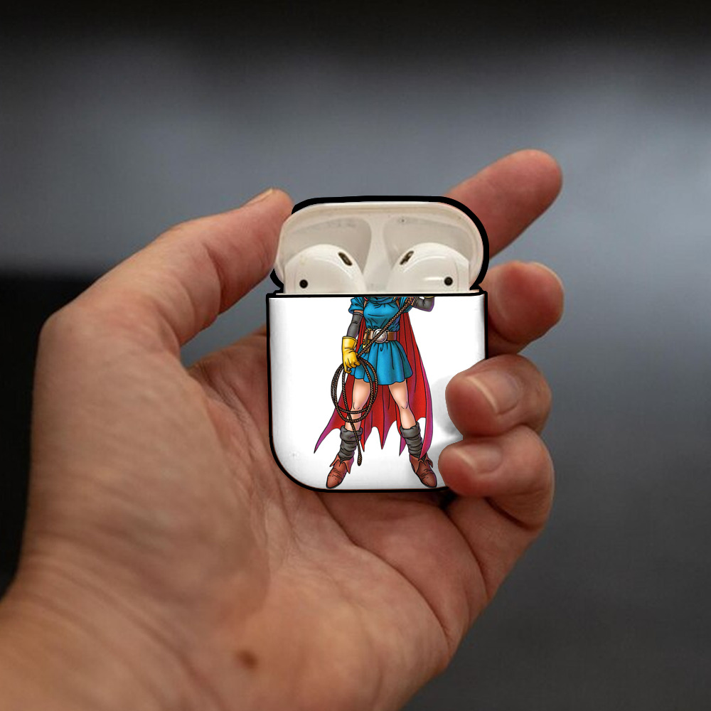 ドラゴンクエスト Doragon Kuesuto Dragon Quest AirPods 第2世代保護ケース ハードシェル ブラック 耐衝撃・防指紋・カラビナ付き