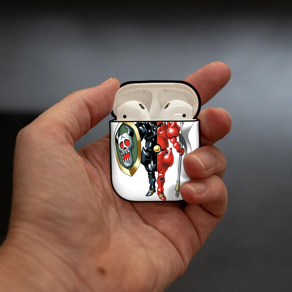 ドラゴンクエスト Doragon Kuesuto Dragon Quest AirPods 第2世代保護ケース ハードシェル ブラック 耐衝撃・防指紋・カラビナ付き