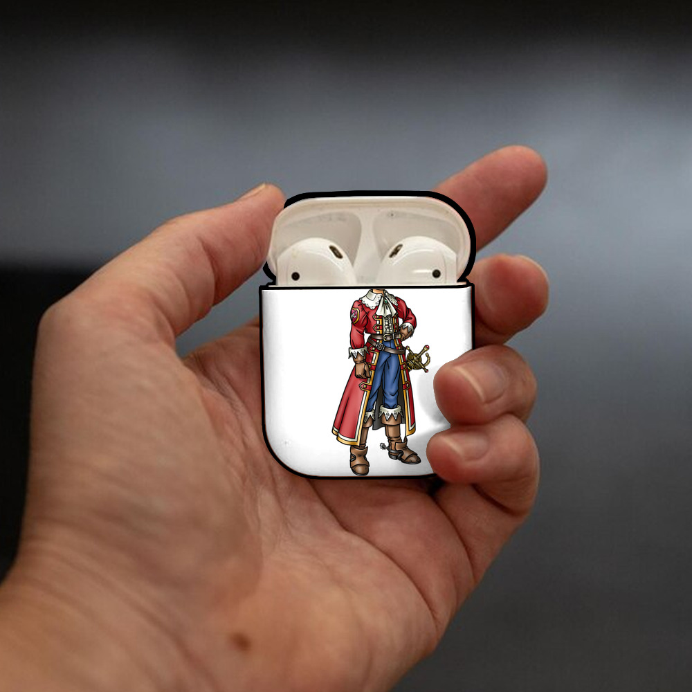 ドラゴンクエスト Doragon Kuesuto Dragon Quest AirPods 第2世代保護ケース ハードシェル ブラック 耐衝撃・防指紋・カラビナ付き