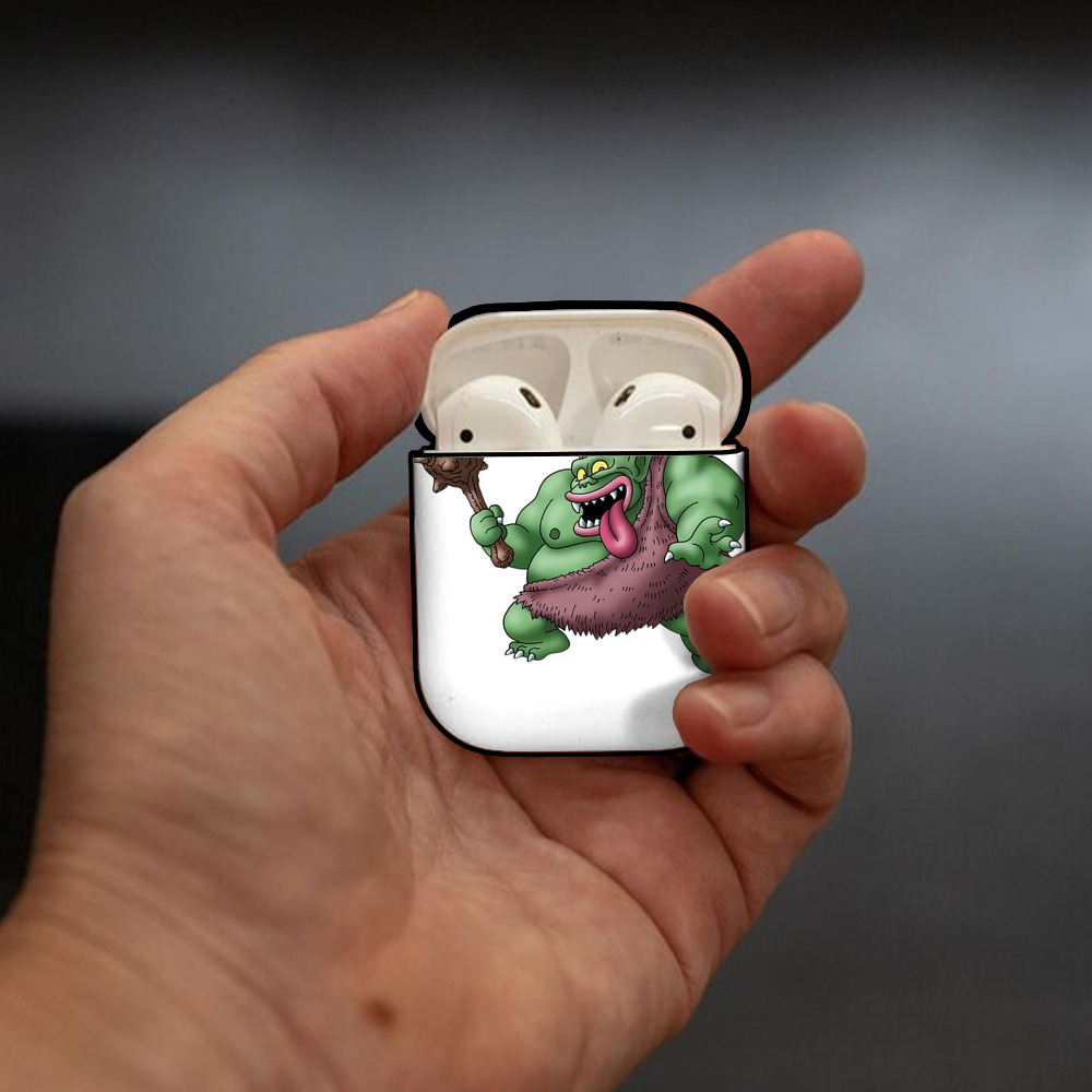 ドラゴンクエスト Doragon Kuesuto Dragon Quest AirPods 第2世代保護ケース ハードシェル ブラック 耐衝撃・防指紋・カラビナ付き