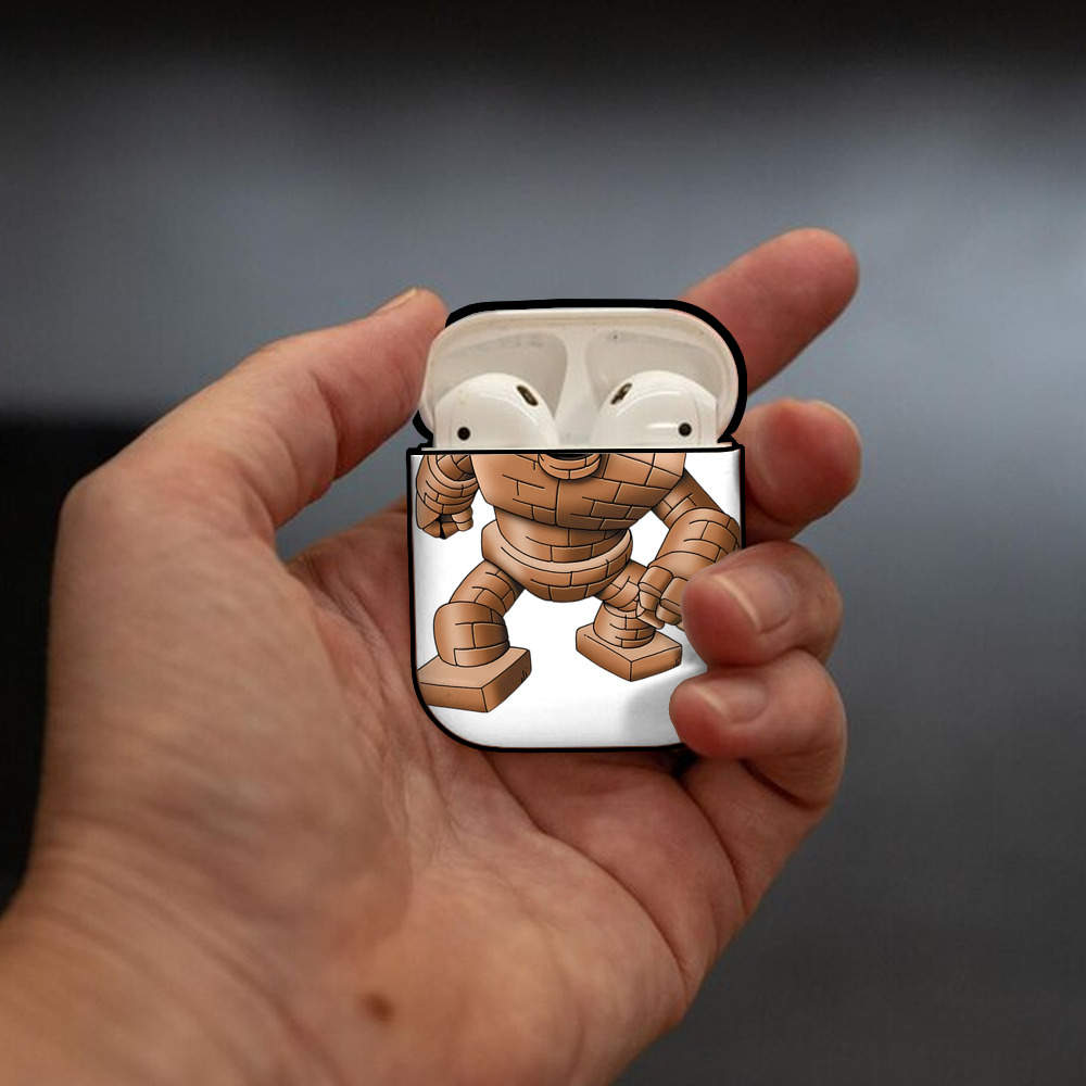 ドラゴンクエスト Doragon Kuesuto Dragon Quest AirPods 第2世代保護ケース ハードシェル ブラック 耐衝撃・防指紋・カラビナ付き