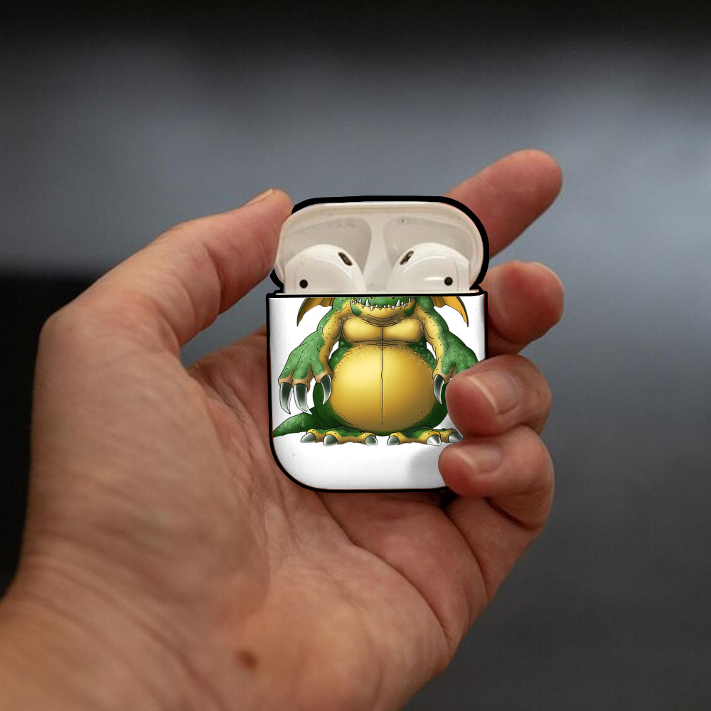 ドラゴンクエスト Doragon Kuesuto Dragon Quest AirPods 第2世代保護ケース ハードシェル ブラック 耐衝撃・防指紋・カラビナ付き