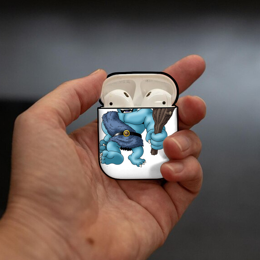 ドラゴンクエスト Doragon Kuesuto Dragon Quest AirPods 第2世代保護ケース ハードシェル ブラック 耐衝撃・防指紋・カラビナ付き