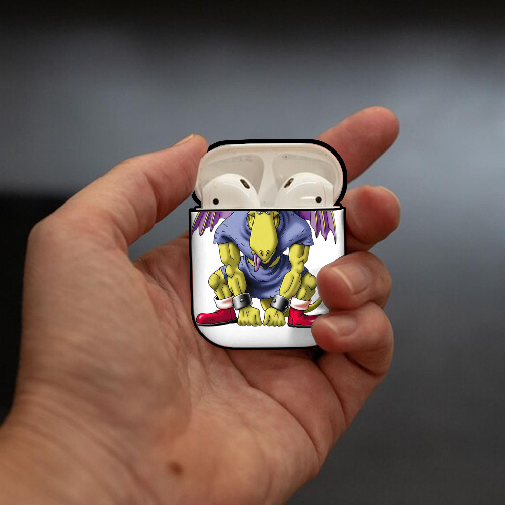 ドラゴンクエスト Doragon Kuesuto Dragon Quest AirPods 第2世代保護ケース ハードシェル ブラック 耐衝撃・防指紋・カラビナ付き