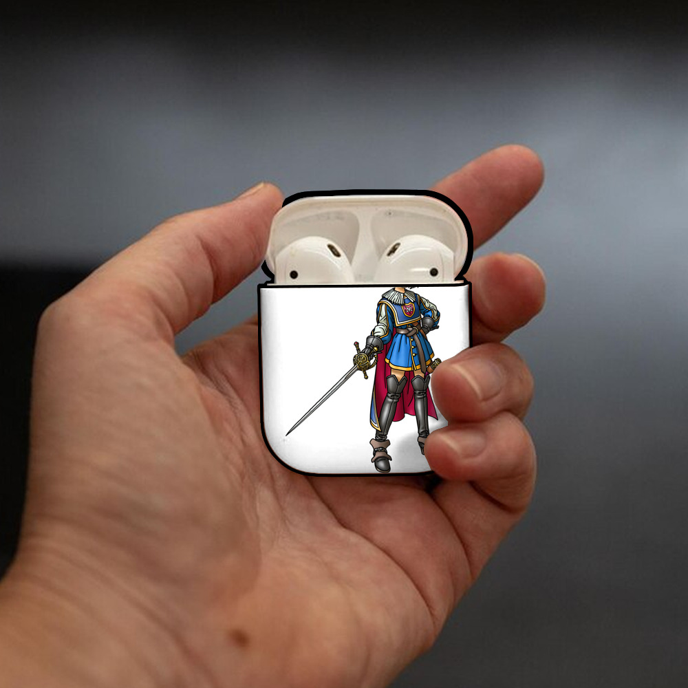 ドラゴンクエスト Doragon Kuesuto Dragon Quest AirPods 第2世代保護ケース ハードシェル ブラック 耐衝撃・防指紋・カラビナ付き