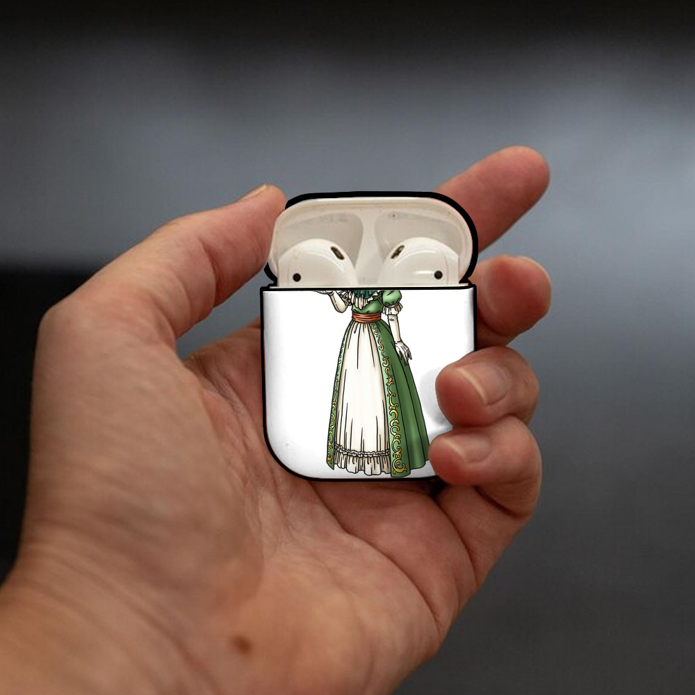 ドラゴンクエスト Doragon Kuesuto Dragon Quest AirPods 第2世代保護ケース ハードシェル ブラック 耐衝撃・防指紋・カラビナ付き
