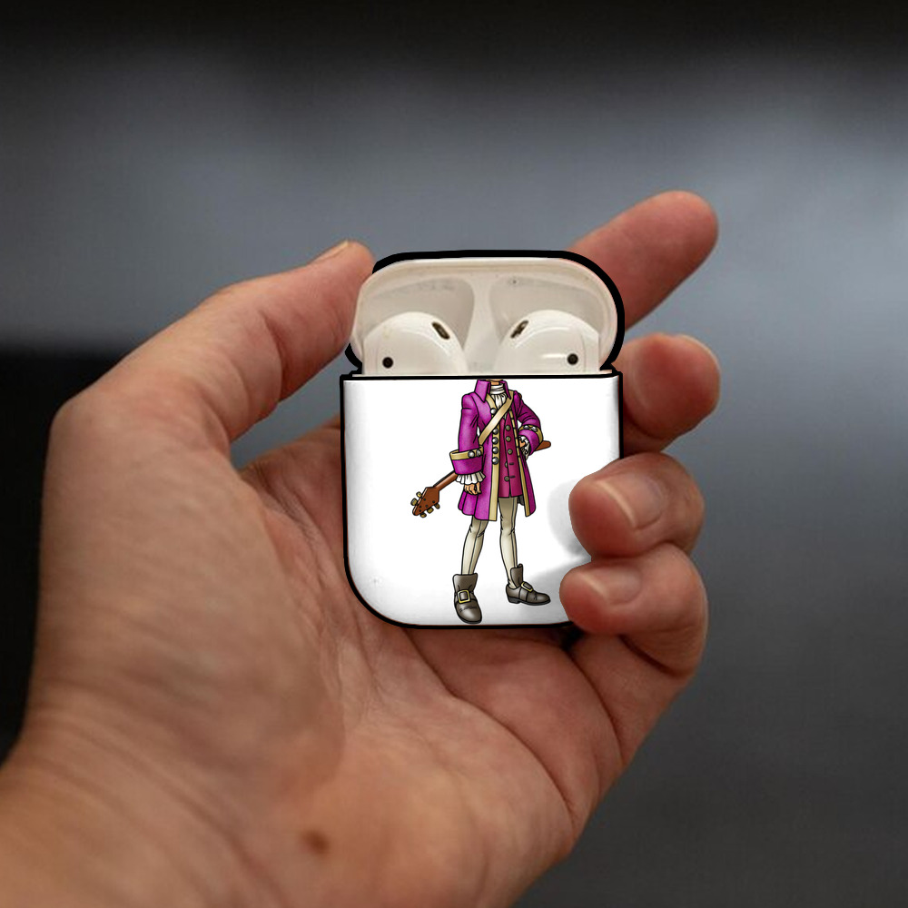 ドラゴンクエスト Doragon Kuesuto Dragon Quest AirPods 第2世代保護ケース ハードシェル ブラック 耐衝撃・防指紋・カラビナ付き