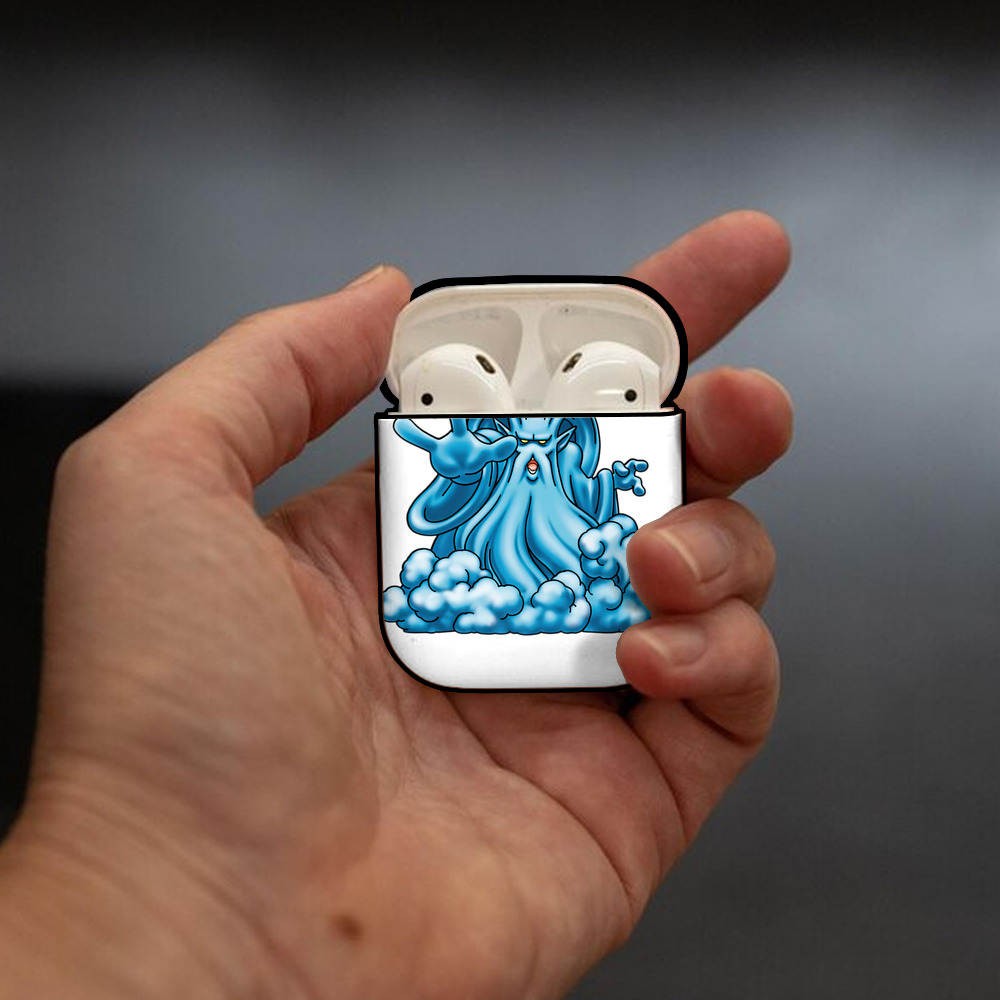 ドラゴンクエスト Doragon Kuesuto Dragon Quest AirPods 第2世代保護ケース ハードシェル ブラック 耐衝撃・防指紋・カラビナ付き