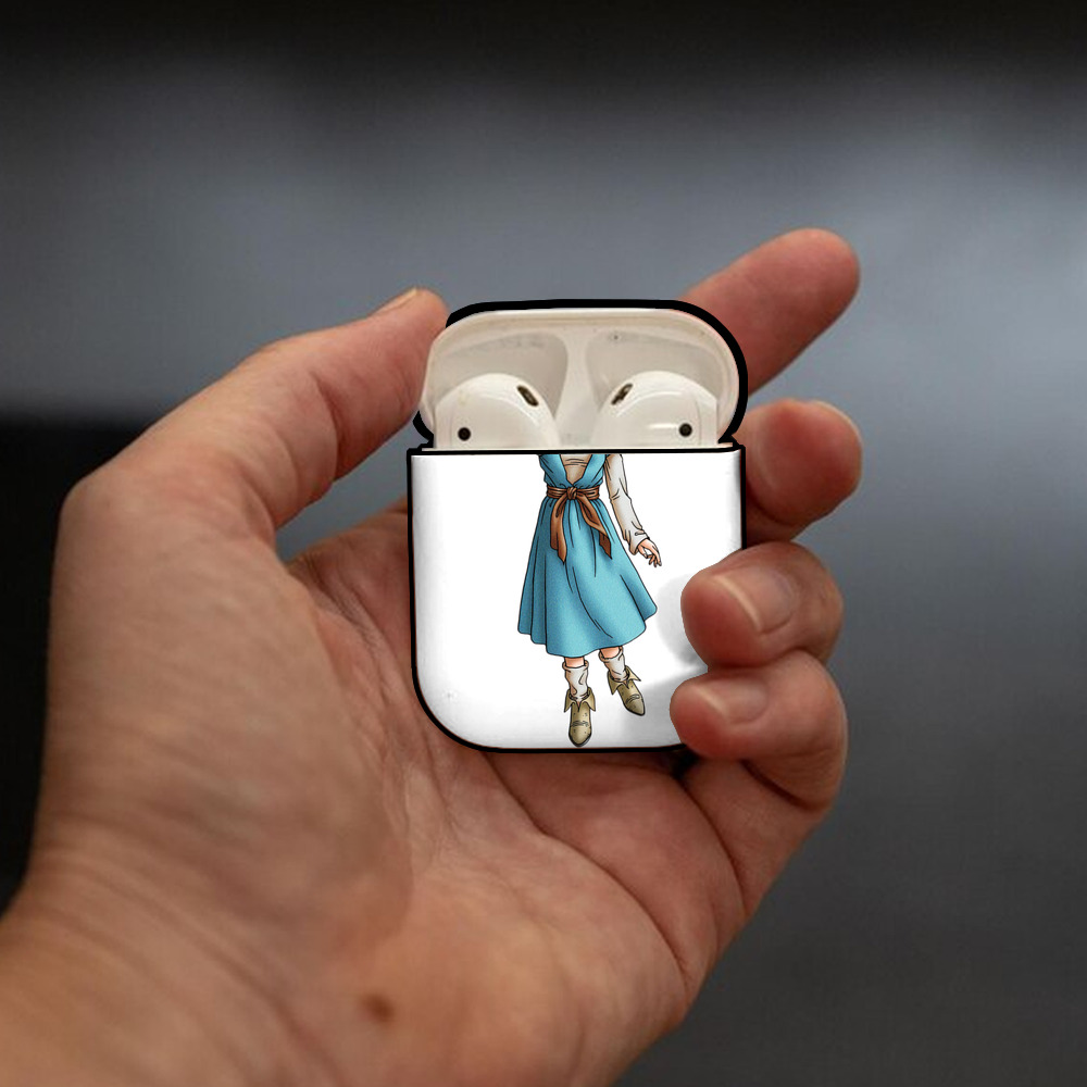 ドラゴンクエスト Doragon Kuesuto Dragon Quest AirPods 第2世代保護ケース ハードシェル ブラック 耐衝撃・防指紋・カラビナ付き