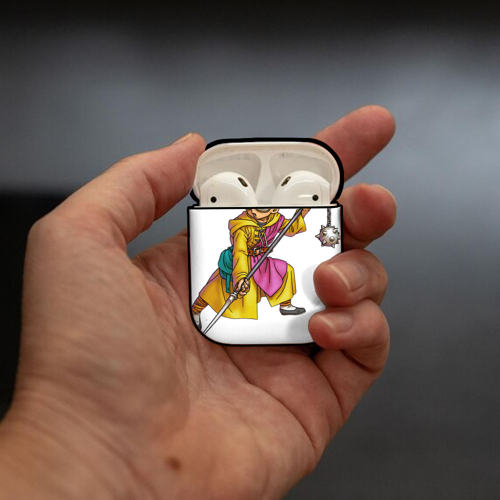 ドラゴンクエスト Doragon Kuesuto Dragon Quest AirPods 第2世代保護ケース ハードシェル ブラック 耐衝撃・防指紋・カラビナ付き