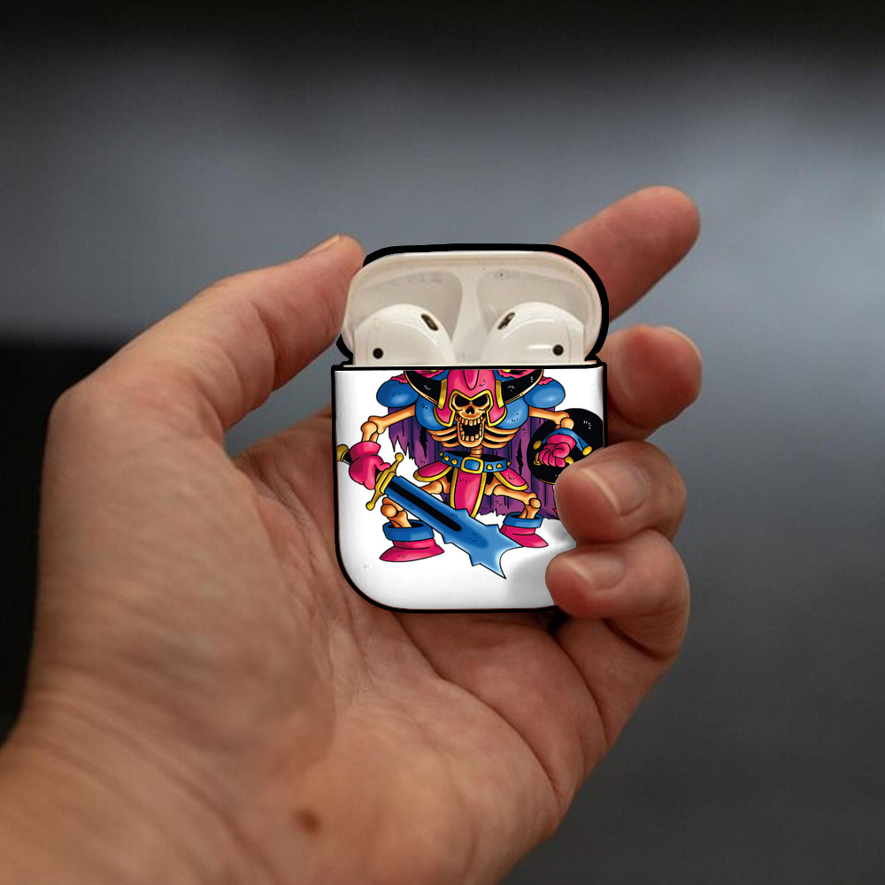 ドラゴンクエスト Doragon Kuesuto Dragon Quest AirPods 第2世代保護ケース ハードシェル ブラック 耐衝撃・防指紋・カラビナ付き