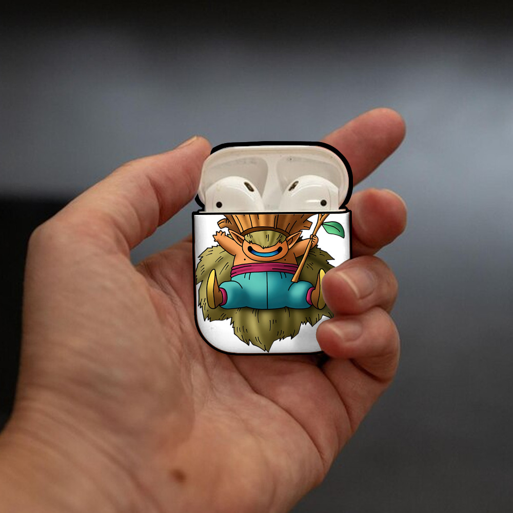 ドラゴンクエスト Doragon Kuesuto Dragon Quest AirPods 第2世代保護ケース ハードシェル ブラック 耐衝撃・防指紋・カラビナ付き