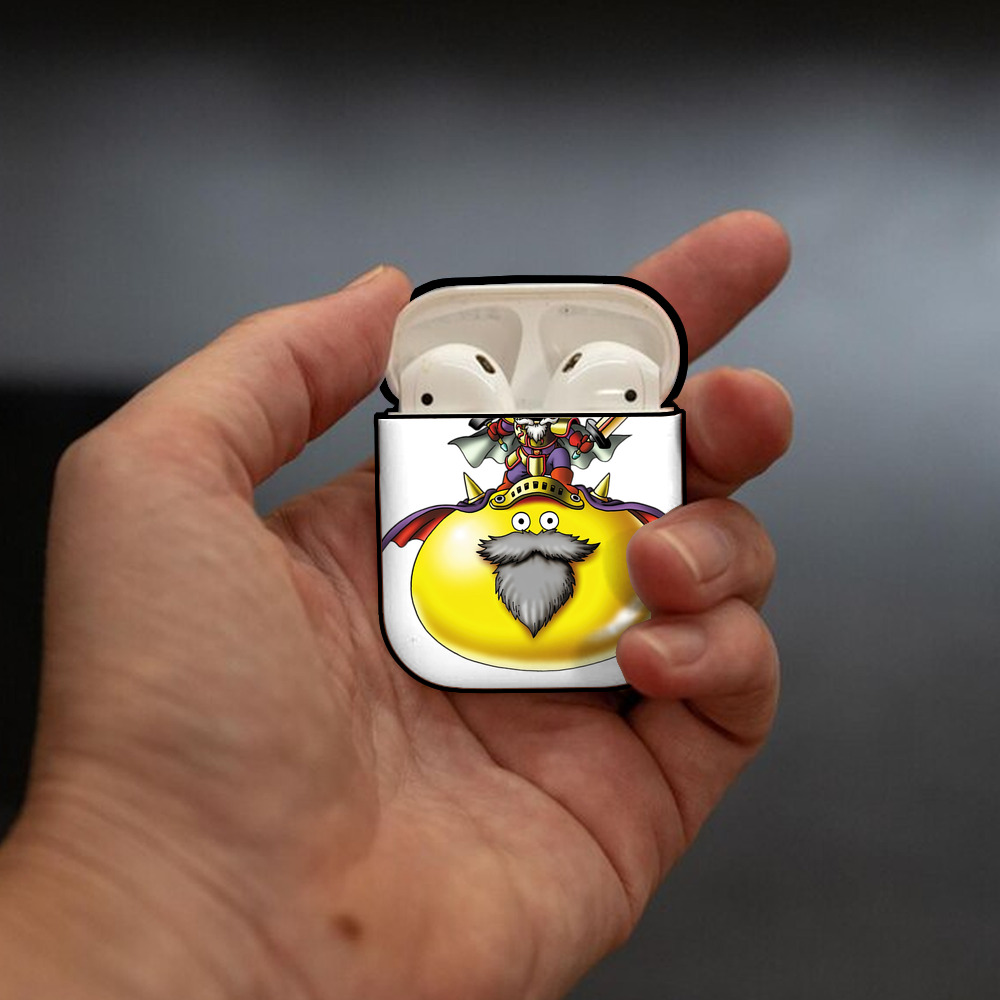 ドラゴンクエスト Doragon Kuesuto Dragon Quest AirPods 第2世代保護ケース ハードシェル ブラック 耐衝撃・防指紋・カラビナ付き