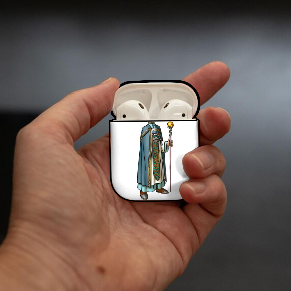 ドラゴンクエスト Doragon Kuesuto Dragon Quest AirPods 第2世代保護ケース ハードシェル ブラック 耐衝撃・防指紋・カラビナ付き
