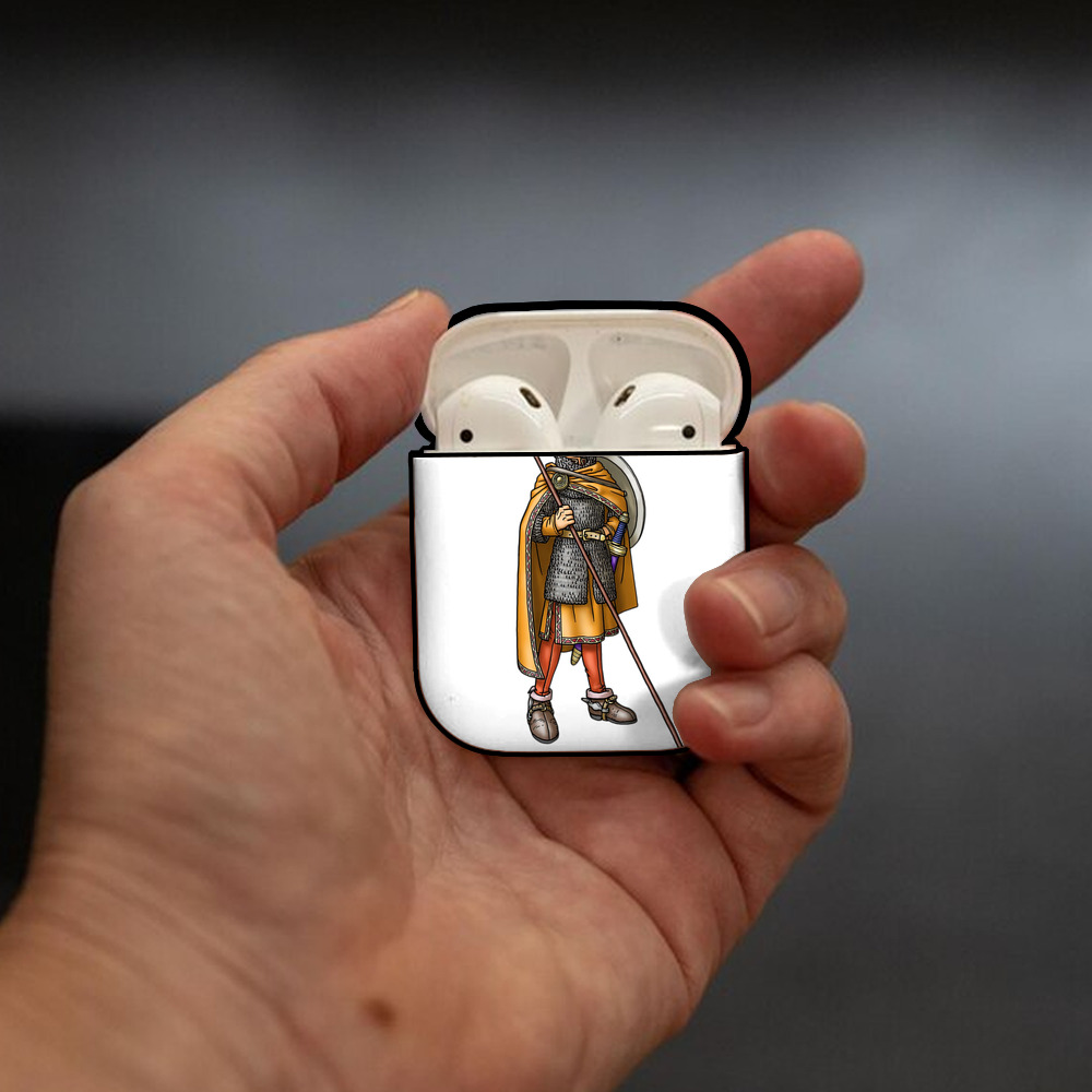ドラゴンクエスト Doragon Kuesuto Dragon Quest AirPods 第2世代保護ケース ハードシェル ブラック 耐衝撃・防指紋・カラビナ付き