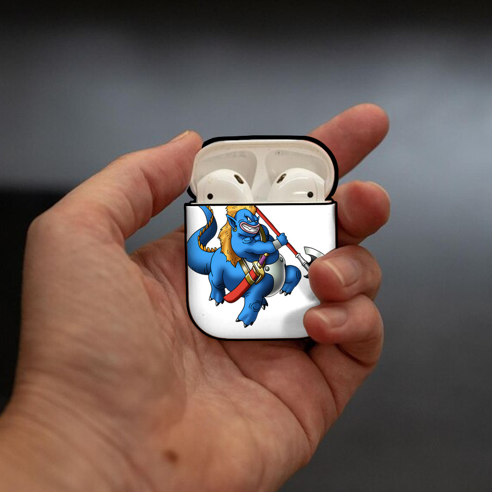 ドラゴンクエスト Doragon Kuesuto Dragon Quest AirPods 第2世代保護ケース ハードシェル ブラック 耐衝撃・防指紋・カラビナ付き