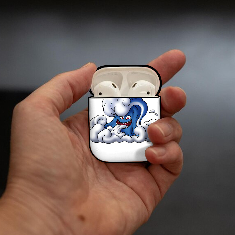 ドラゴンクエスト Doragon Kuesuto Dragon Quest AirPods 第2世代保護ケース ハードシェル ブラック 耐衝撃・防指紋・カラビナ付き