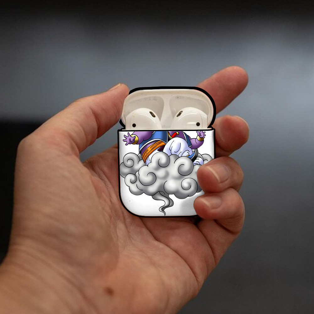 ドラゴンクエスト Doragon Kuesuto Dragon Quest AirPods 第2世代保護ケース ハードシェル ブラック 耐衝撃・防指紋・カラビナ付き